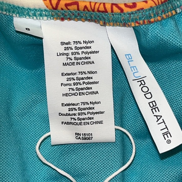 NWT Bleu Rod Beattie | Run Wild Cap Sleeve One-Piece (size 8) - Picture 6 of 16